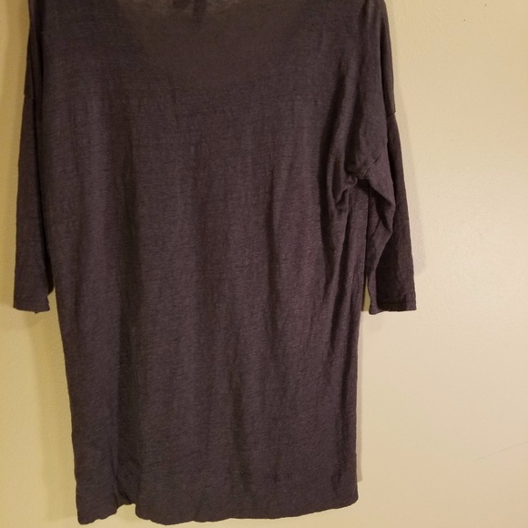 Cynthia Rowley Linen 3/4 Sleeve Top - Picture 7 of 8